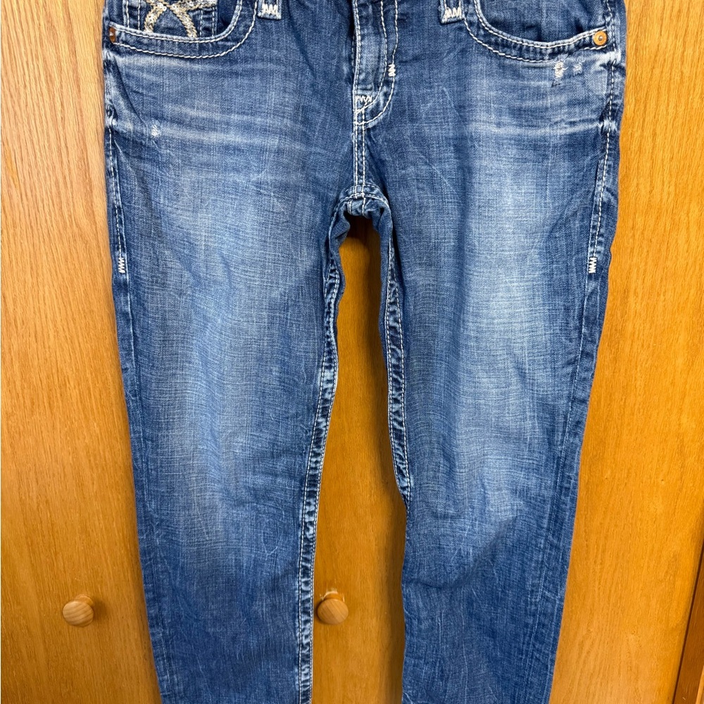 Big Star Blue Denim with Brown Leather Patch